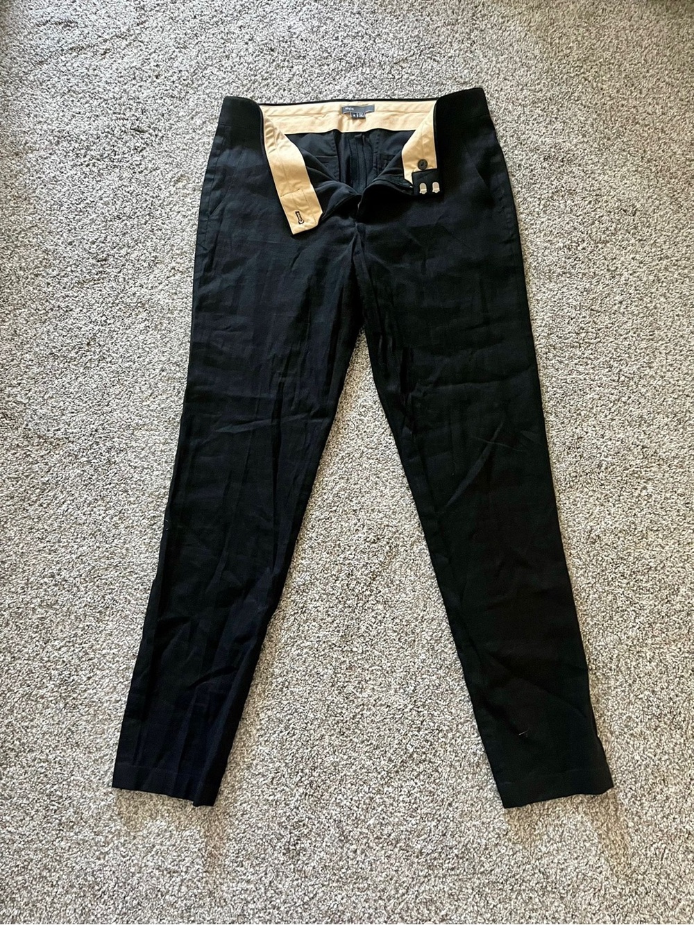 Vince Black Womens Dress Pants with Contrasting Waistband